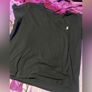Women’s black polo v shirt